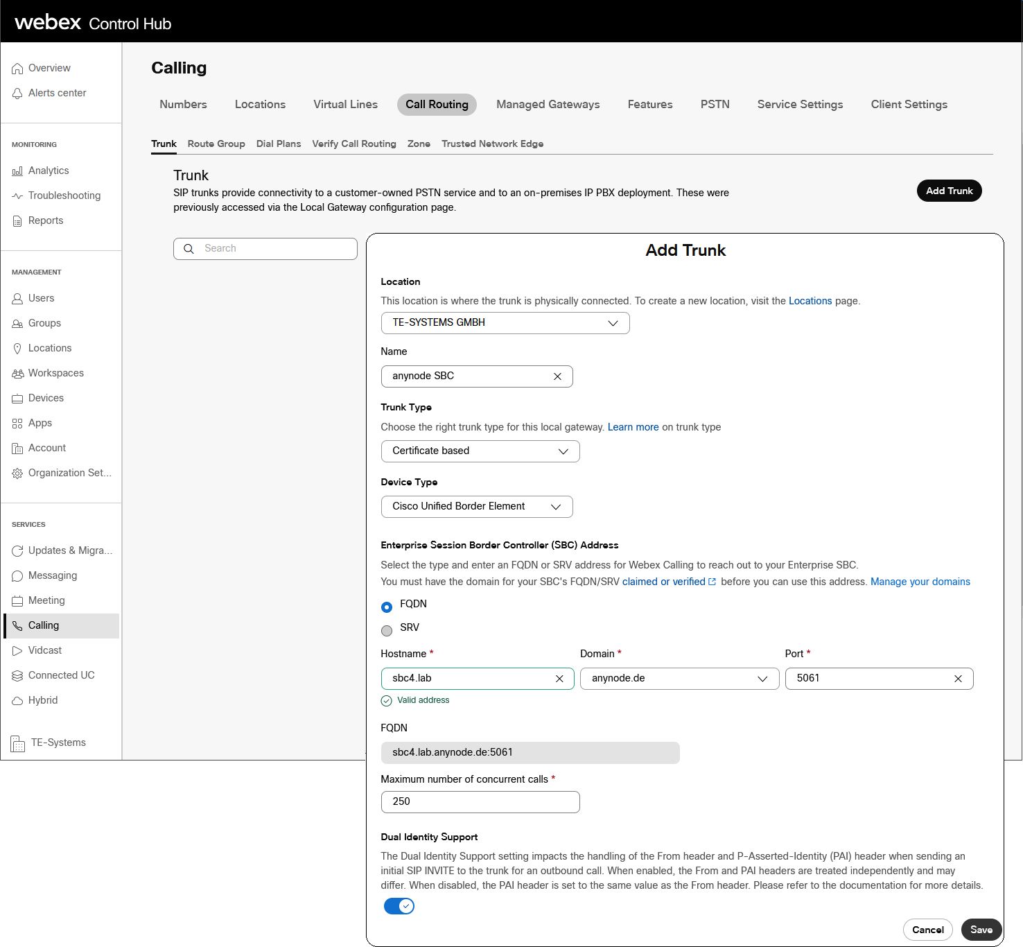 anynode-cisco-webex-calling-hub-setup-trunk