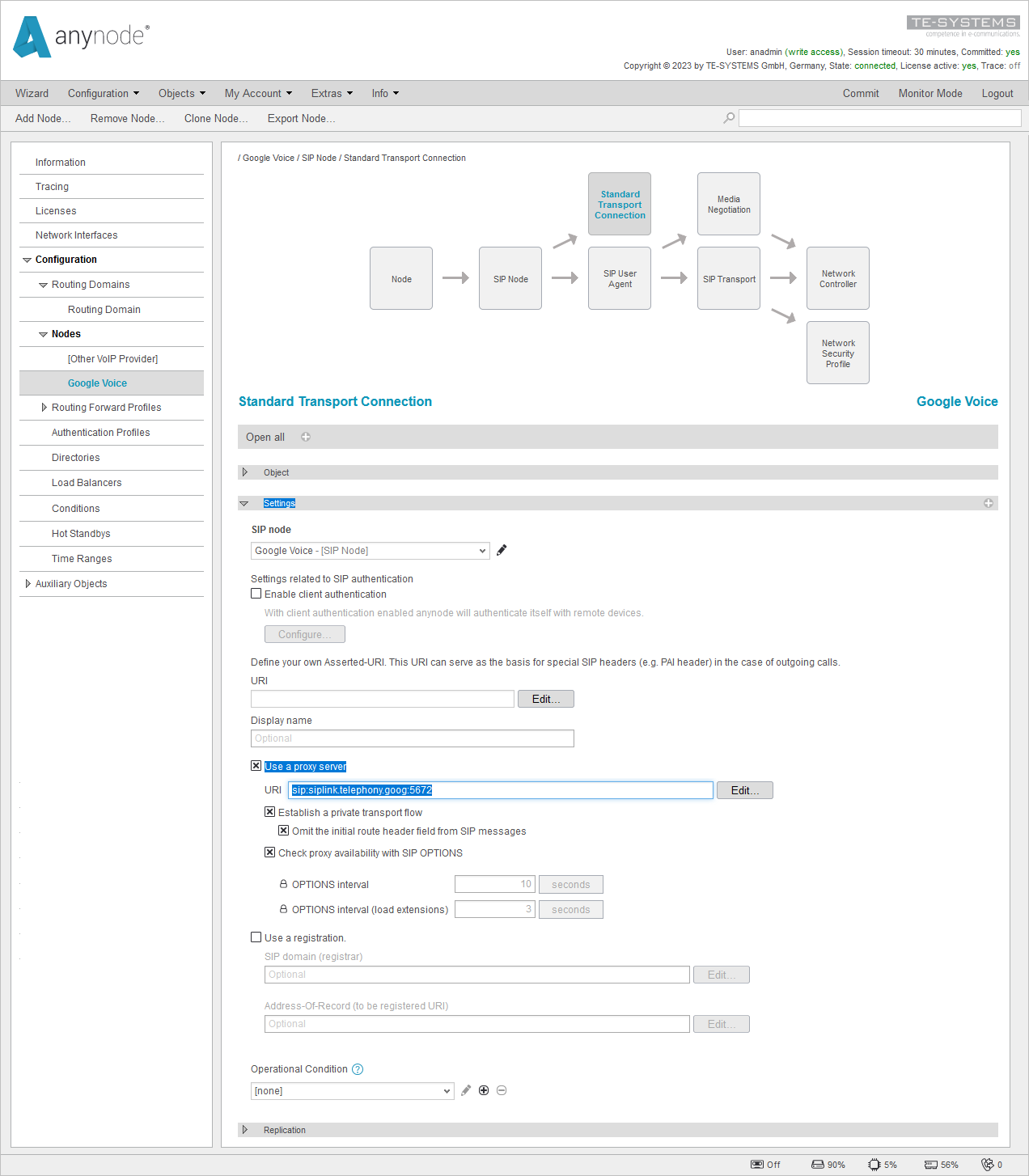 anynode-google-voice-sip-link-node-transport-connections-settings