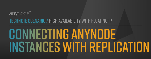 Graphic: chapter connecting anynode instances with replication for anynode TechNote "High Availability with Floating IP".