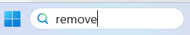 Screenshot: Remove app in Windows