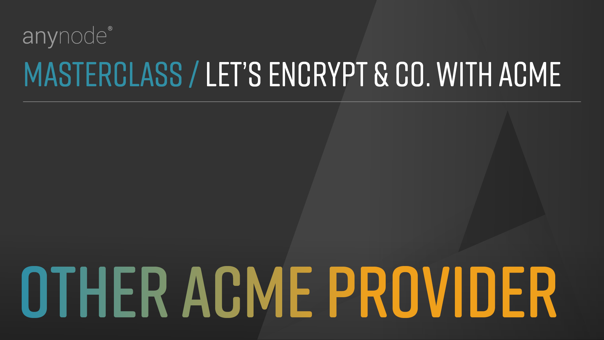 Video: Utilization of an alternative certification issuance provider, distinct from Let's Encrypt, ZeroSSL, or GoDaddy, in anynode – The Software SBC. 