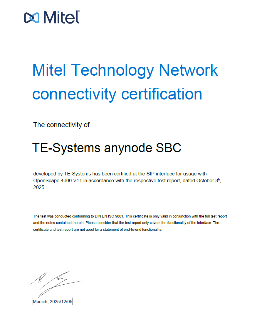 anynode-mitel-os4k-v11-certification