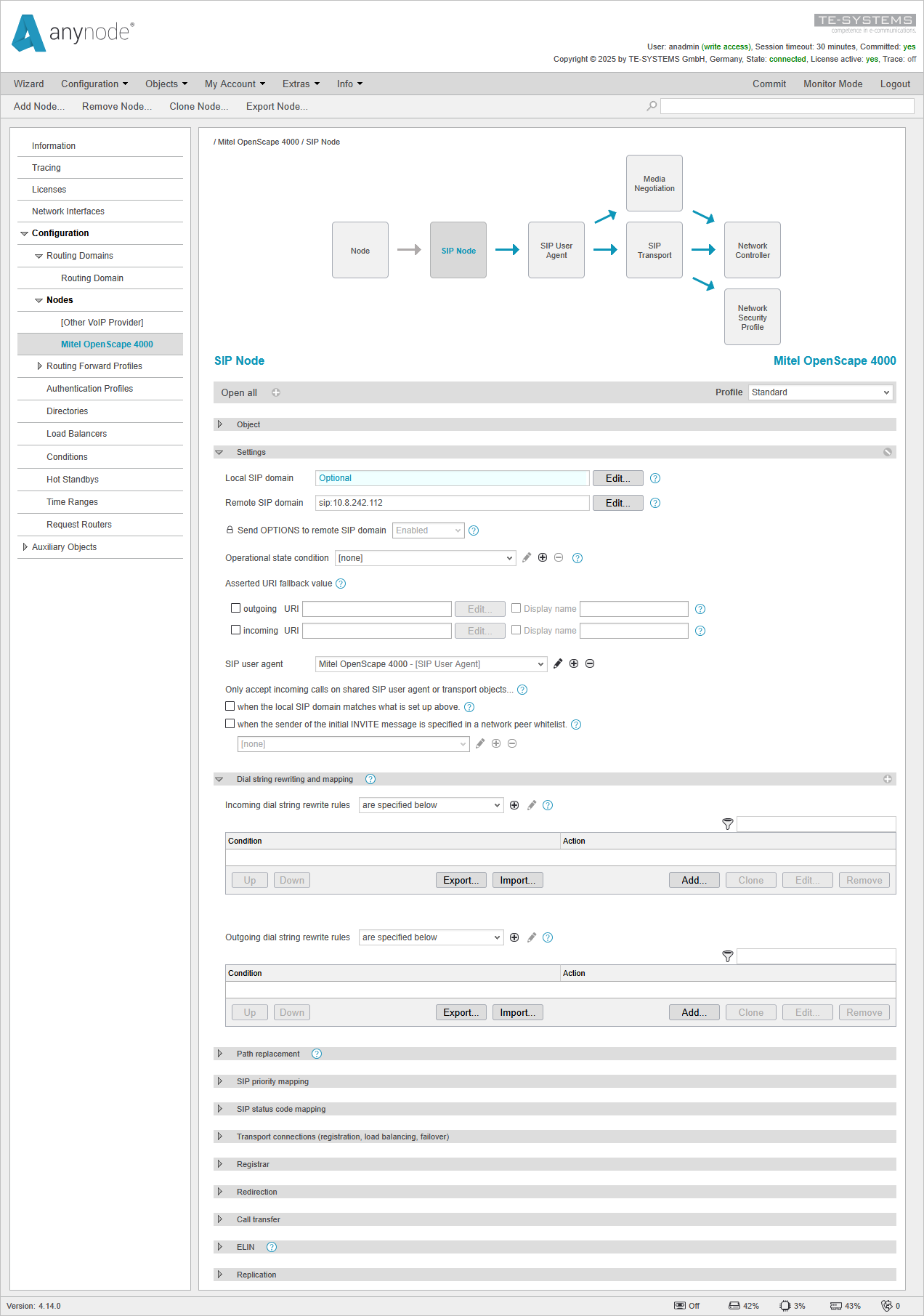 anynode-mitel-os4k-v11-node-sip-node-settings