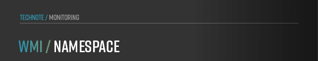 Chapter Namespace, explaining the WMI namespace for TE-SYSTEMS products, focusing on the root namespace and the specific sub-namespace for anynode. 
