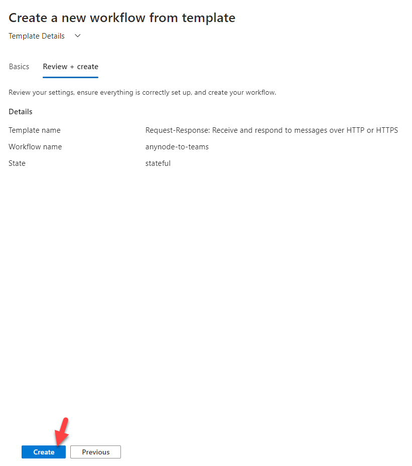 Screenshot: Microsoft Azure with Logic App and template details. 