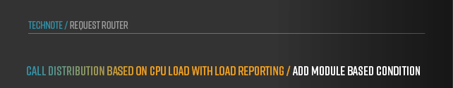 Graphic: Chapter Call Distribution Based on CPU Load with Load Reporting for anynode TechNote Request Router