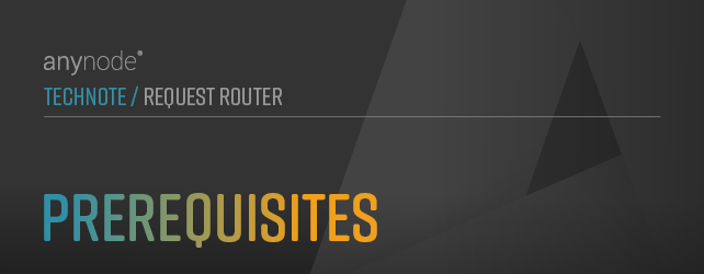 Graphic: chapter prerequisites for anynode TechNote Request Router