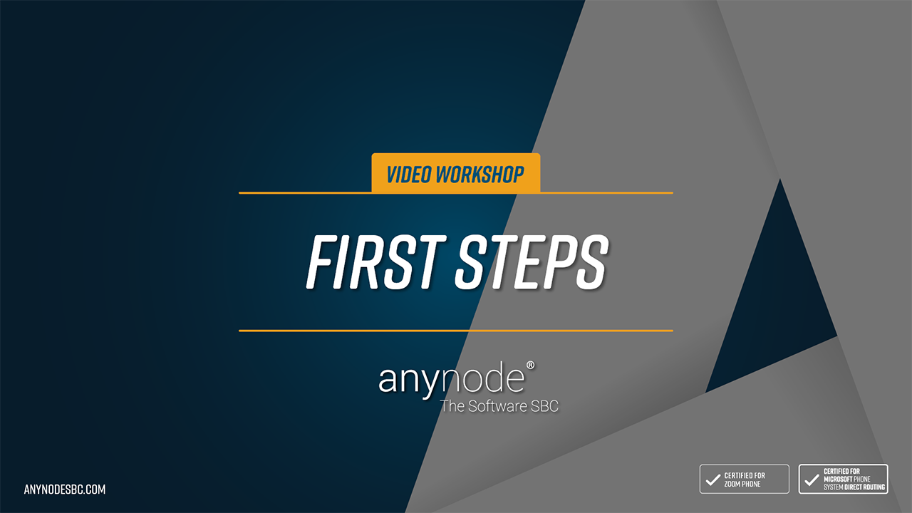 Video: Instructions for the initial installation and configuration of anynode – The Software SBC.